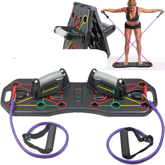 Push-Up Board with Resistance Bands